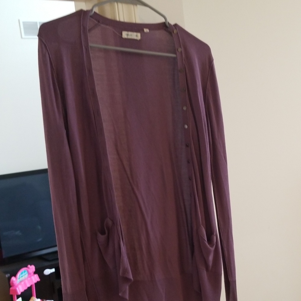 Mauve long cardigan